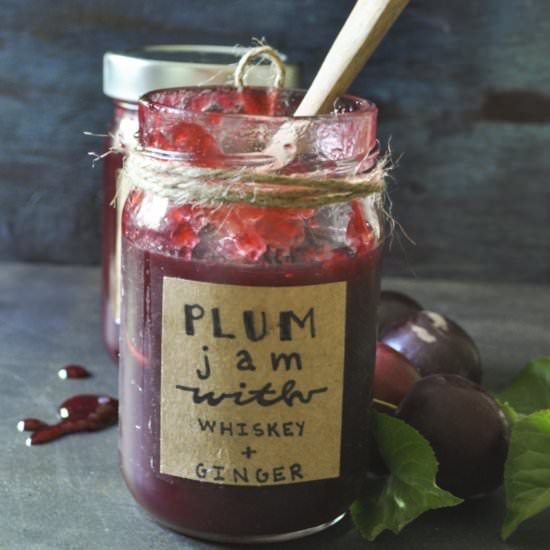 Plum Jam with Whiskey & Ginger