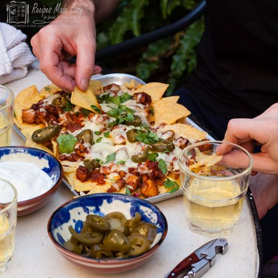 Easy chicken nachos