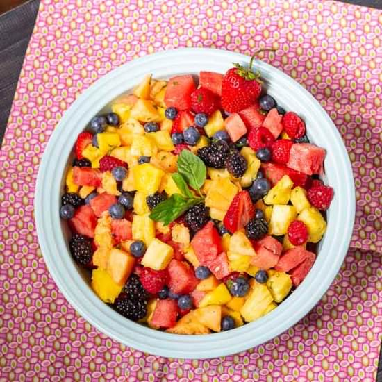 Fruit with Ginger, Lime, & Mint
