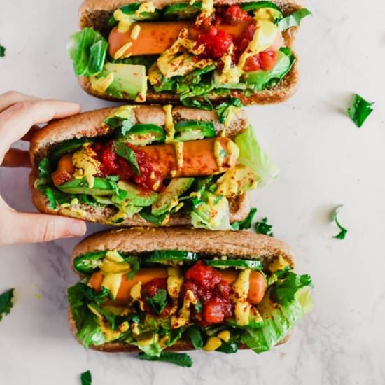 Taco Style Veggie Dogs
