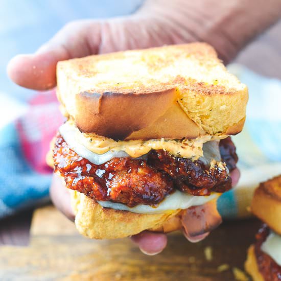 Crispy BBQ Chicken Strip Sandwich