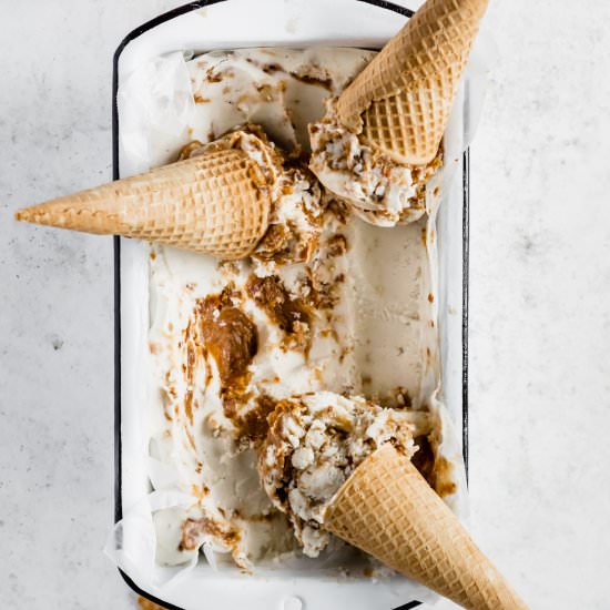 Tahini Date Caramel Ice Cream