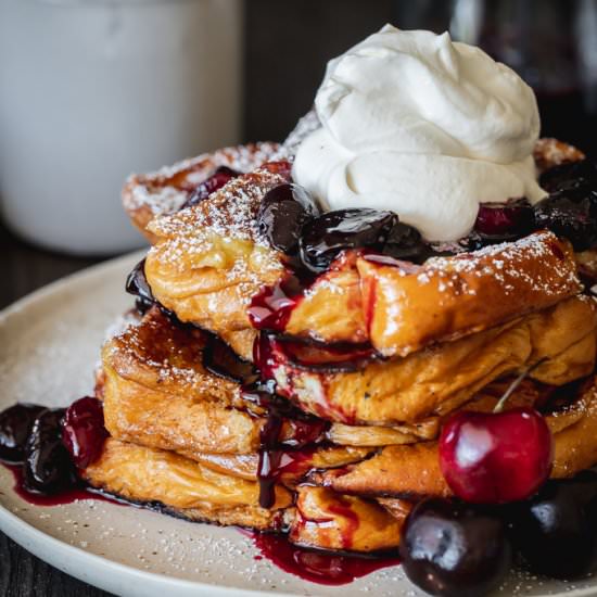 Cherry Brioche French Toast