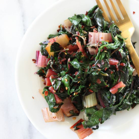 Simple Rainbow Swiss Chard