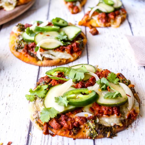 Cubano Style Mini Naan Pizza
