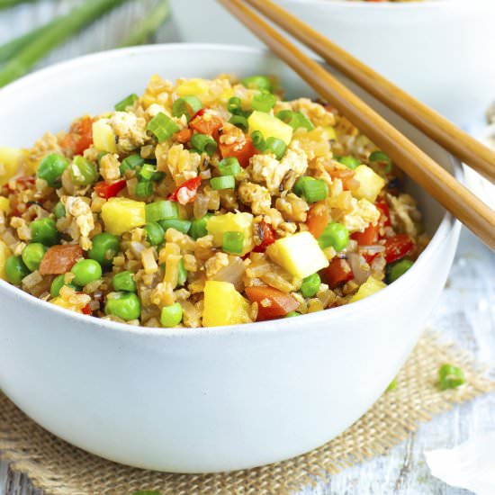 Pineapple Cauliflower Fried Rice