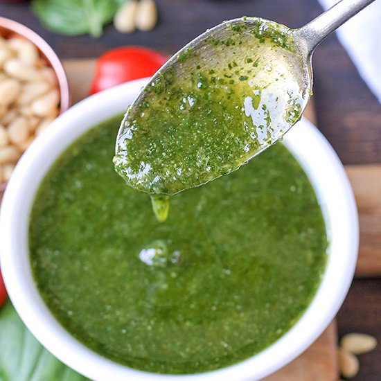 Paleo Whole30 Basil Pesto