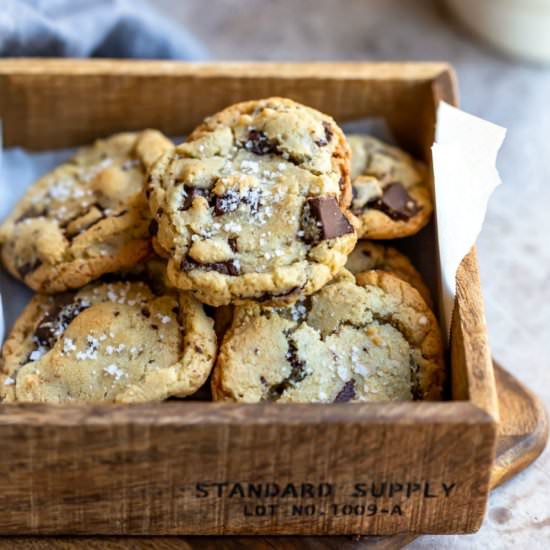 Salted Chocolate Chip Cookies