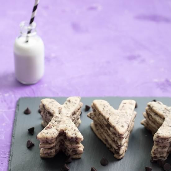 Vegan Chocolate Chip Cutout Cookies