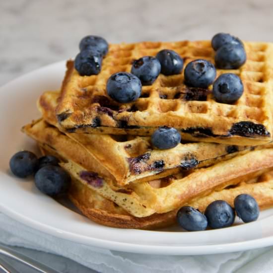Blueberry Buttermilk Waffles