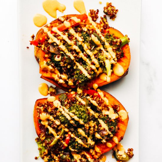 Vegan Stuffed Sweet Potatoes