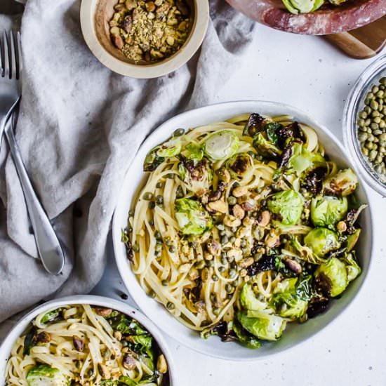 “Cheesy” Tahini Pasta