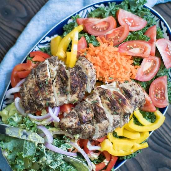 Baked Jamaican Jerk Chicken Salad