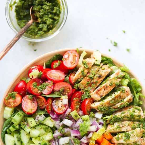 Chimichurri Chicken Chopped Salad