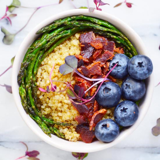 Blueberry and Bacon Grain Bowl
