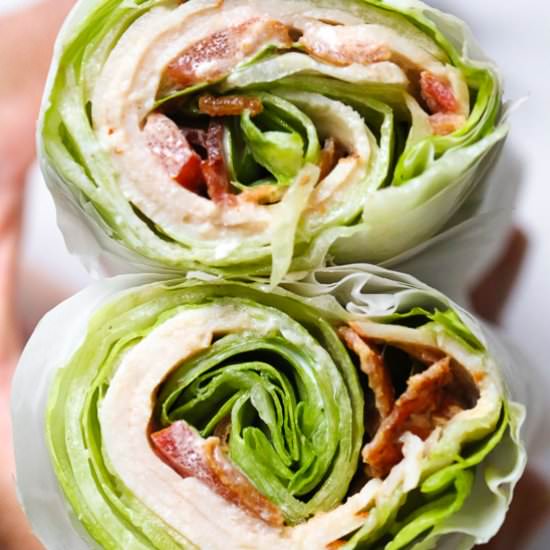 Chicken Club Lettuce Wrap Sandwich