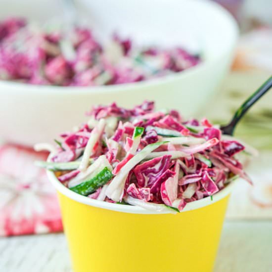 Cucumber Slaw & Margarita Dressing