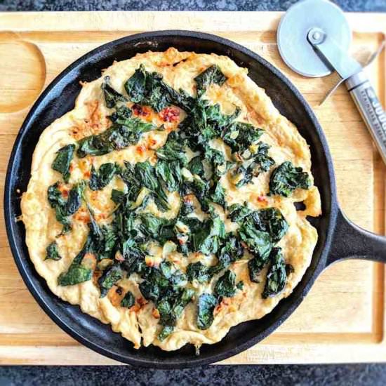 Beet leaf tart