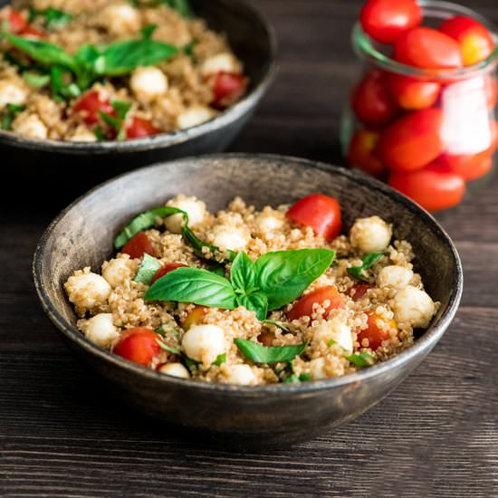Balsamic Caprese Quinoa Salad