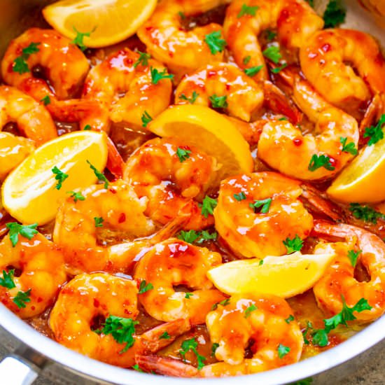 10-Minute Orange Chili Shrimp