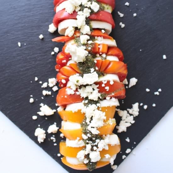 Mediterranean caprese salad