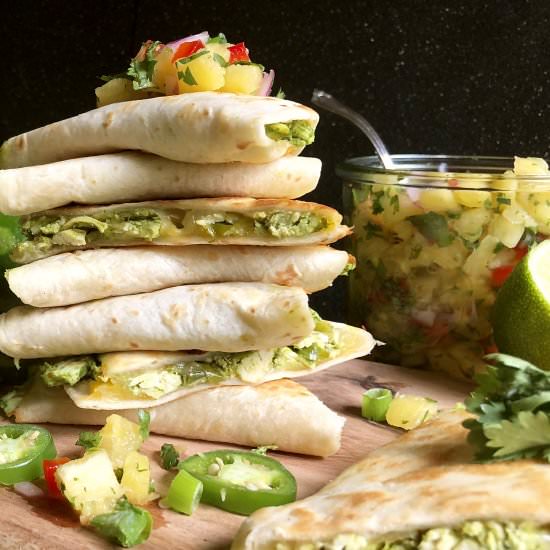 chicken fajita quesadillas