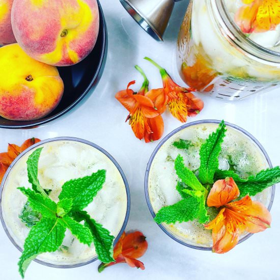 Ginger Peach Bourbon Smash