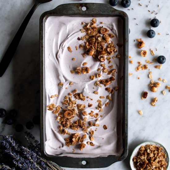 Blueberry Lavender Ice Cream