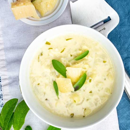 Cauliflower Sage And Asiago Soup