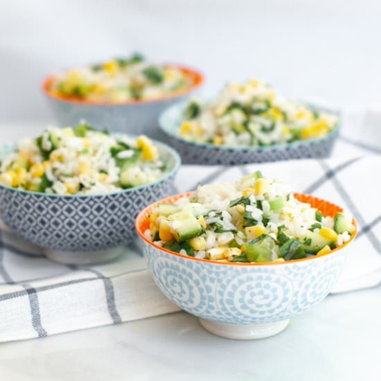 Corn and Basil Risotto Salad