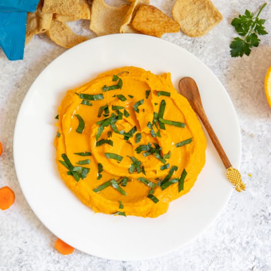 Maple Roasted Carrot Hummus