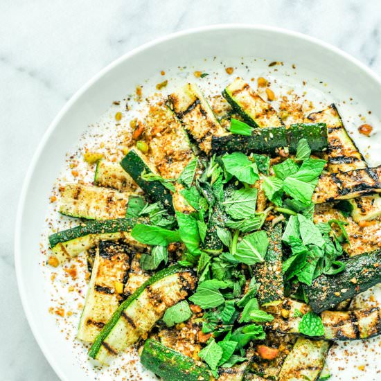 Roasted Zucchini with Yogurt