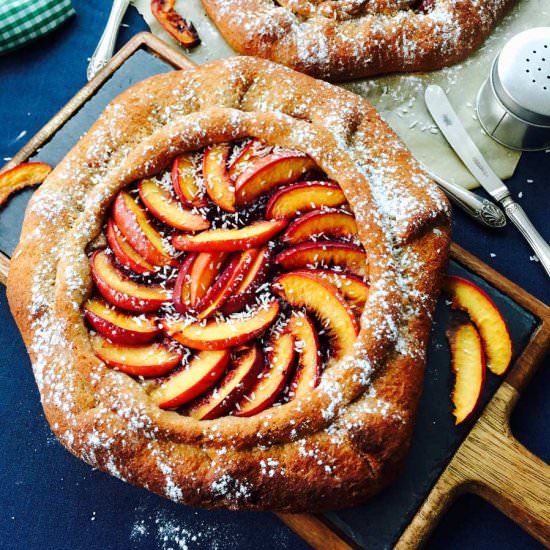 Spelt flour, jam and  galette