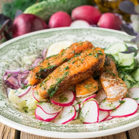 Salmon Vegetable Salad