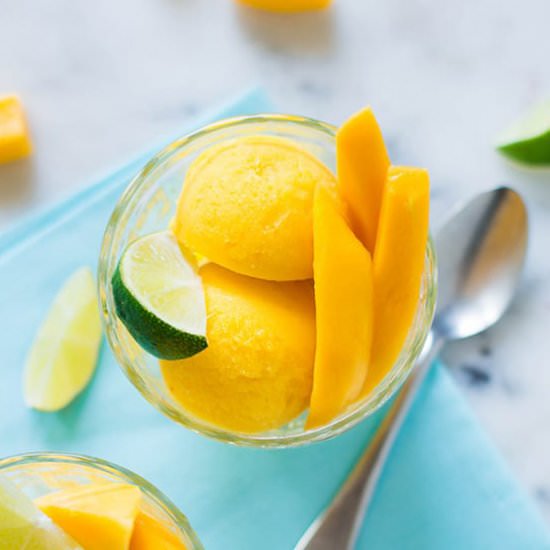 3 Ingredient Mango Sorbet