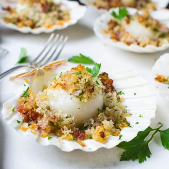 Fancy Baked Sea Scallops