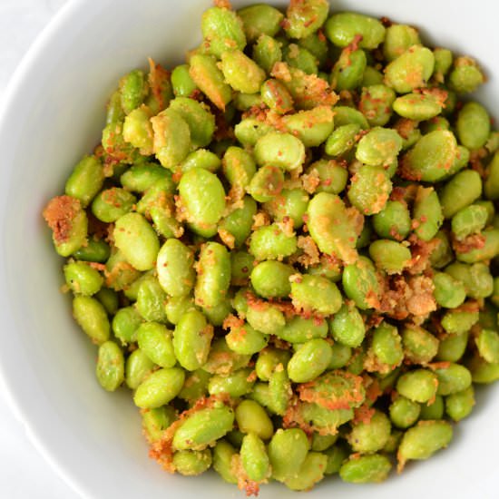 Roasted Parmesan Edamame