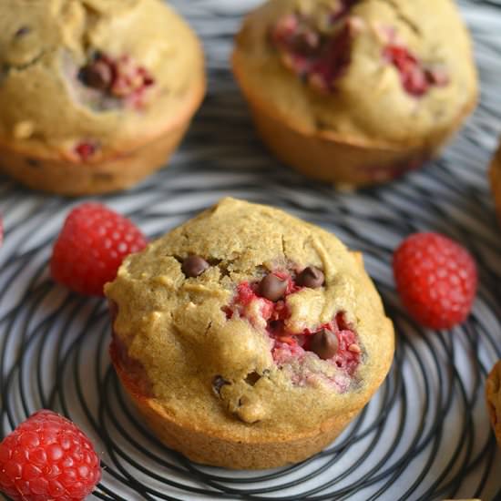 Skinny Raspberry Chocolate Muffins