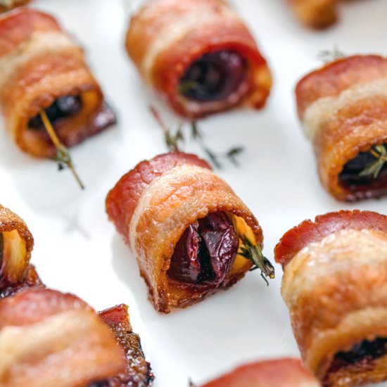 Bacon Wrapped Cherries with Thyme