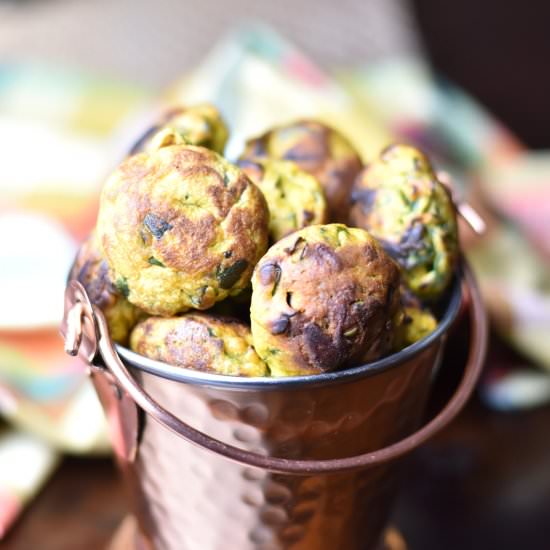 No-Fry Onion-Spinach Pakora
