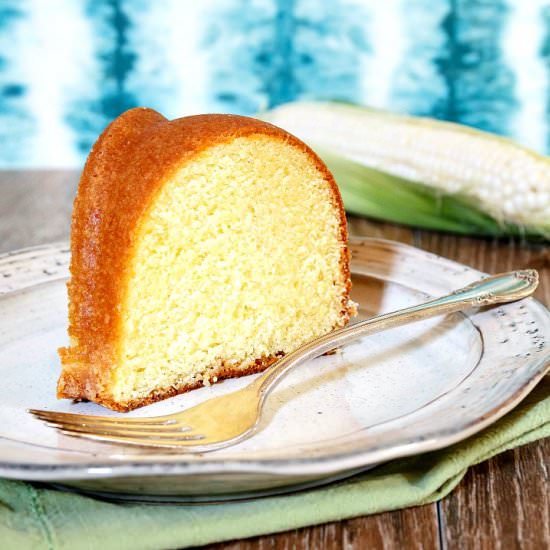 Lemon Corn Buttermilk Pound Cake