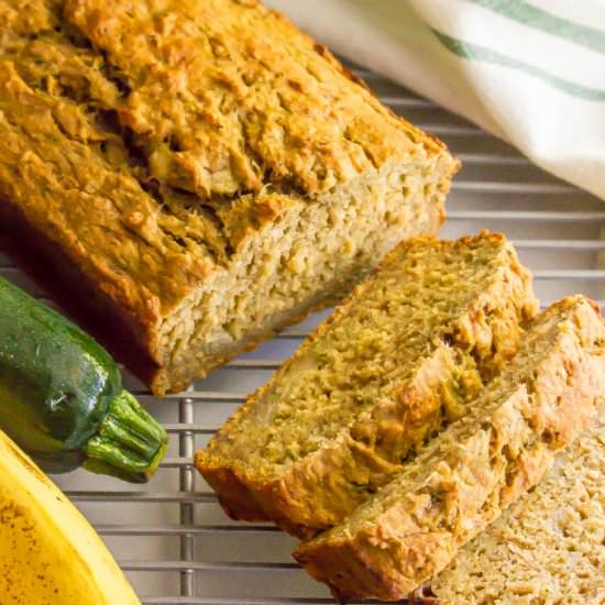 Whole wheat zucchini banana bread
