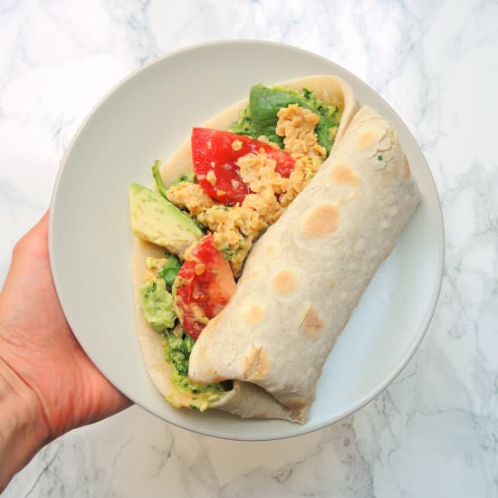 Wraps with Tomatoes and Avocado