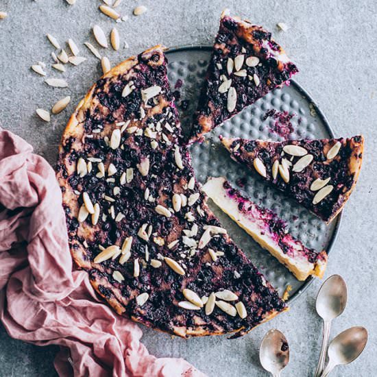 Crustless Blueberry Pie