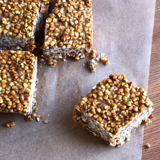 Raw Maple Tahini Bars