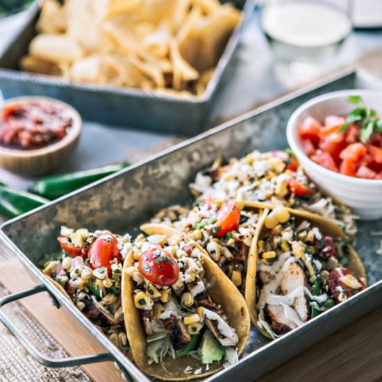 Chicken Tacos with Corn Salsa