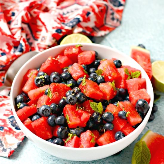 Watermelon Blueberry Salad