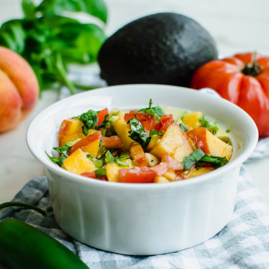 Sweet and Simple Peach Salsa