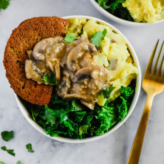 Hamburger Steaks & Mashed Potatoes
