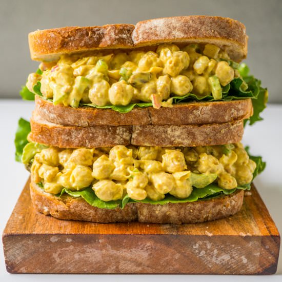 Curried Chickpea Salad Sandwiches